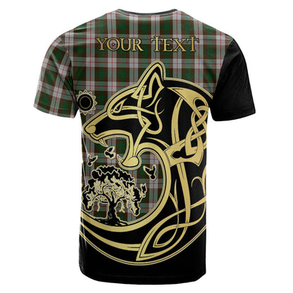 Printivon MacKinnon Dress Crest Celtic Wolf Tartan T Shirt Custom Your Text