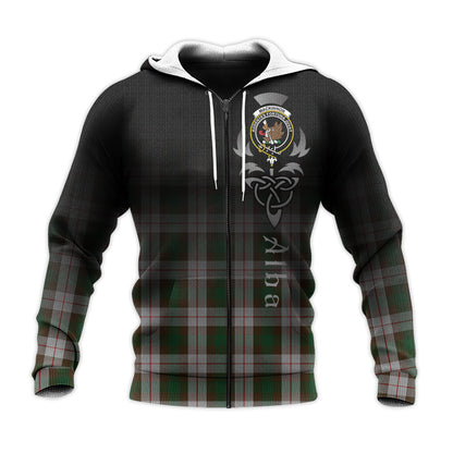 Printivon Mackinnon Dress Tartan Crest Alba Celtic Hoodie
