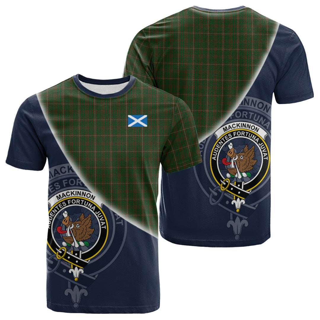 Printivon MacKinnon Hunting Tartan Scottish Crest T Shirt