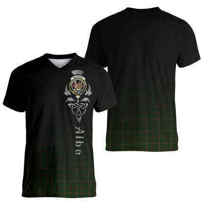 Printivon MacKinnon Hunting Tartan Crest Alba Celtic T Shirt