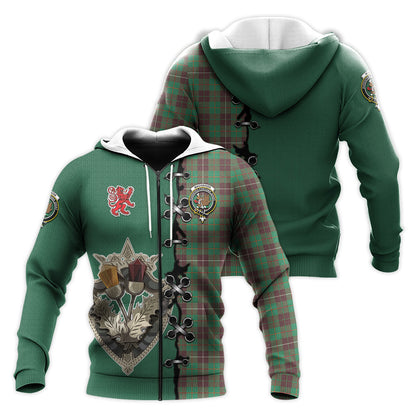 Printivon Mackinnon Hunting Ancient Tartan Hoodie Lion Rampant And Celtic Thistle Style