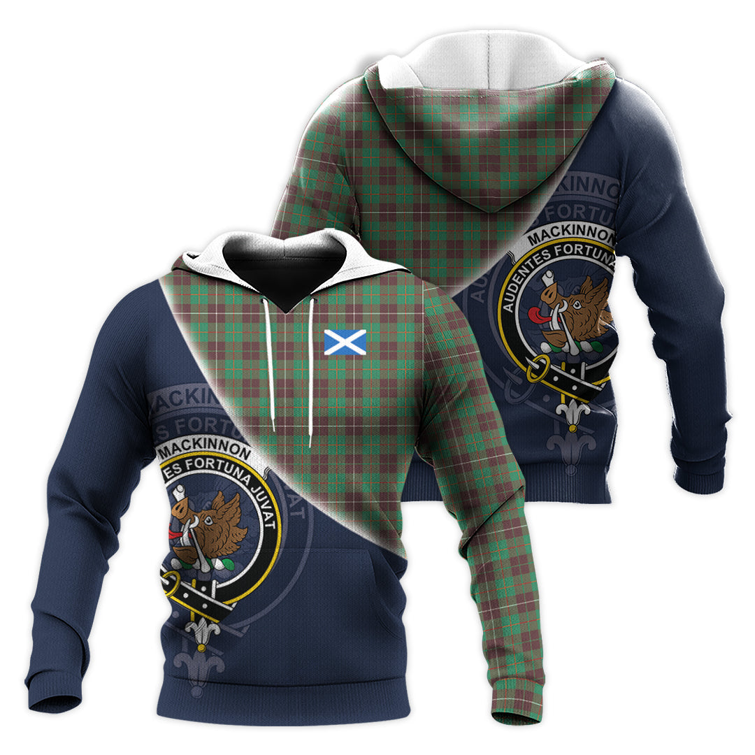 Printivon Mackinnon Hunting Ancient Tartan Scottish Crest Hoodie
