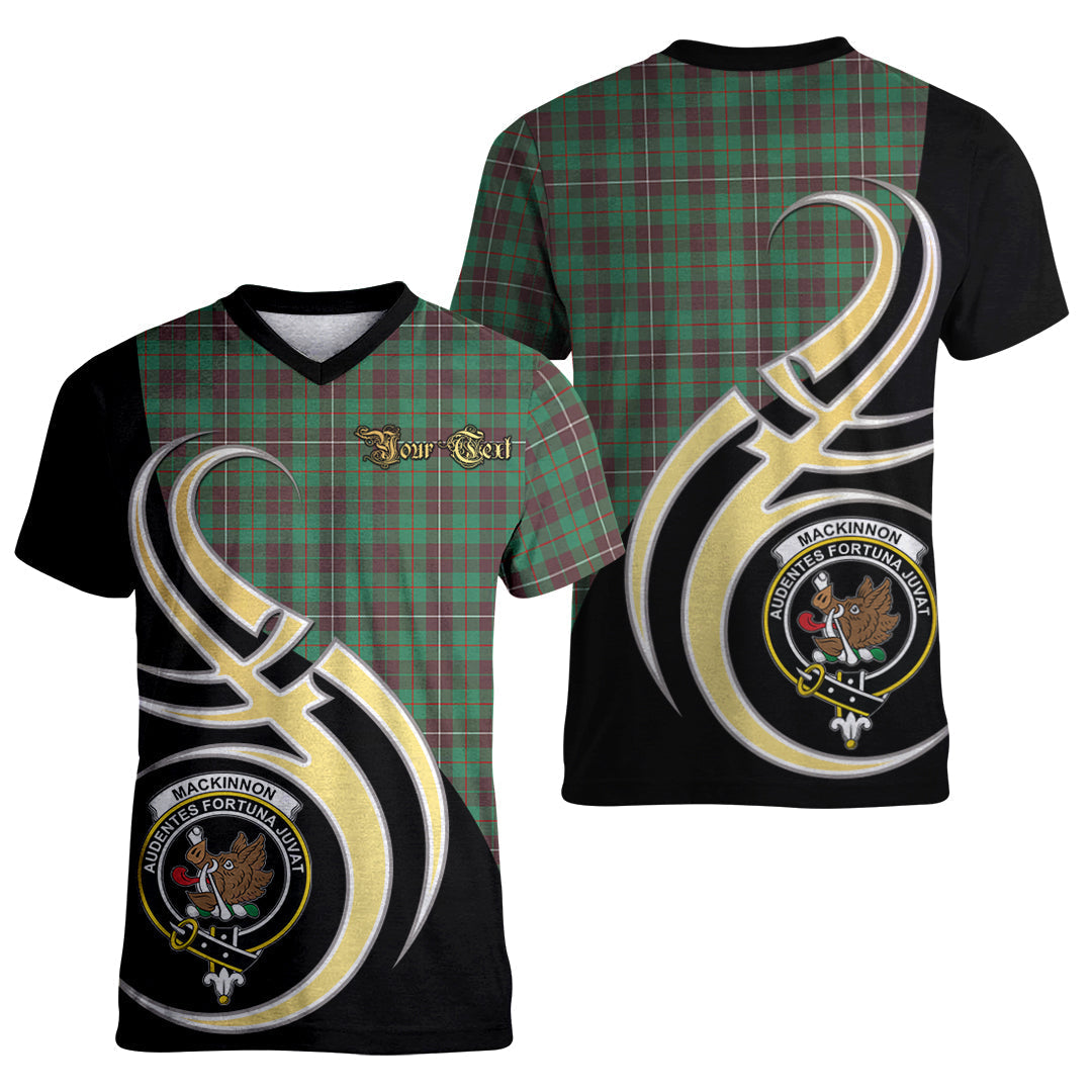 Printivon MacKinnon Hunting Ancient Tartan Crest Believe In Me T Shirt