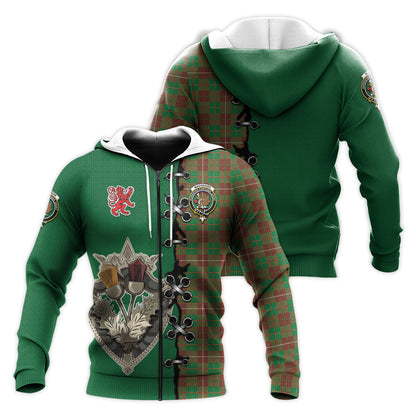 Printivon Mackinnon Hunting Modern Tartan Hoodie Lion Rampant And Celtic Thistle Style
