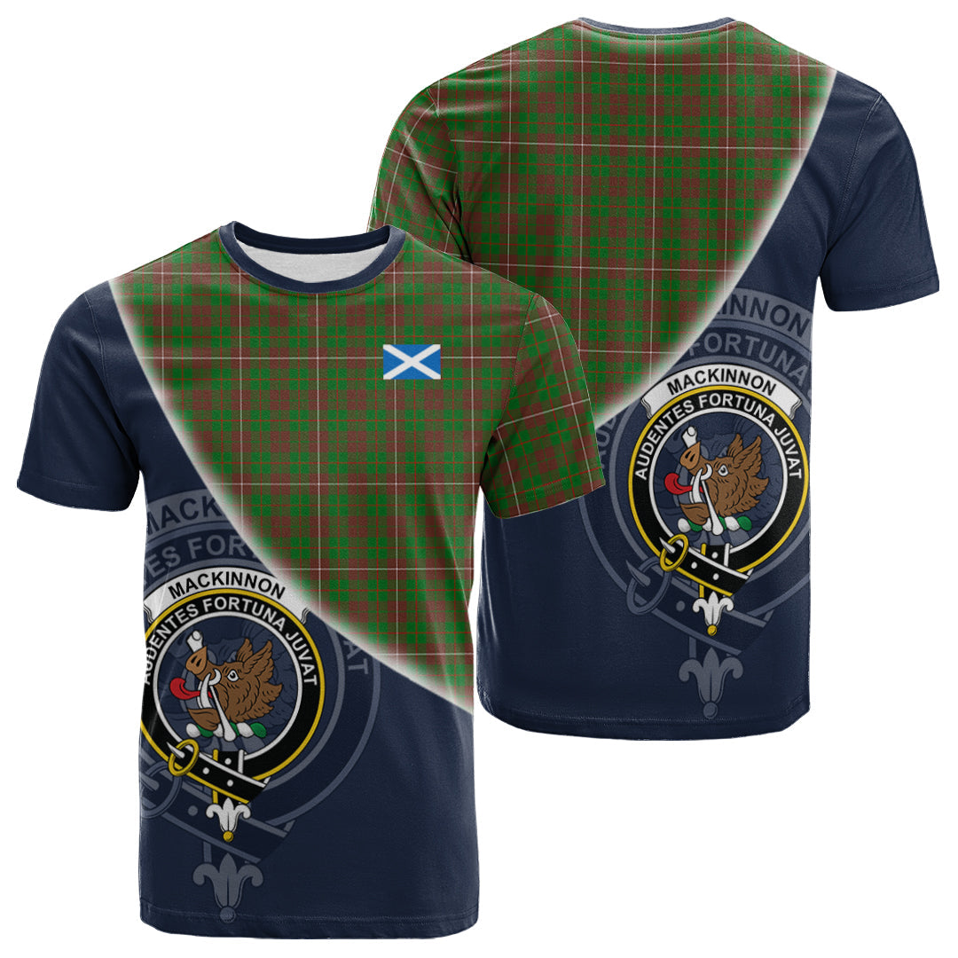 Printivon MacKinnon Hunting Modern Tartan Scottish Crest T Shirt