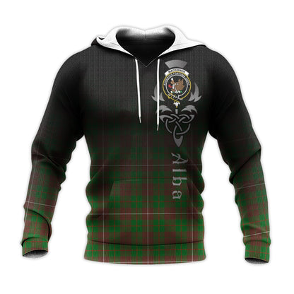 Printivon Mackinnon Hunting Modern Tartan Crest Alba Celtic Hoodie