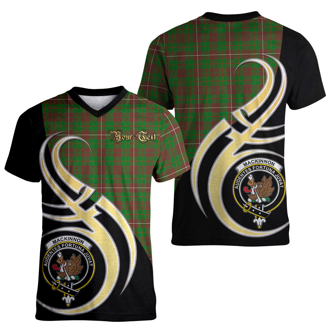 Printivon MacKinnon Hunting Modern Tartan Crest Believe In Me T Shirt
