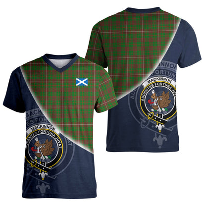 Printivon MacKinnon Hunting Modern Tartan Scottish Crest T Shirt