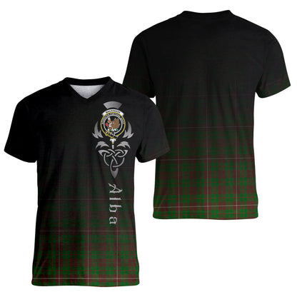 Printivon MacKinnon Hunting Modern Tartan Crest Alba Celtic T Shirt