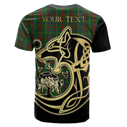 Printivon MacKintosh Hunting Crest Celtic Wolf Tartan T Shirt Custom Your Text