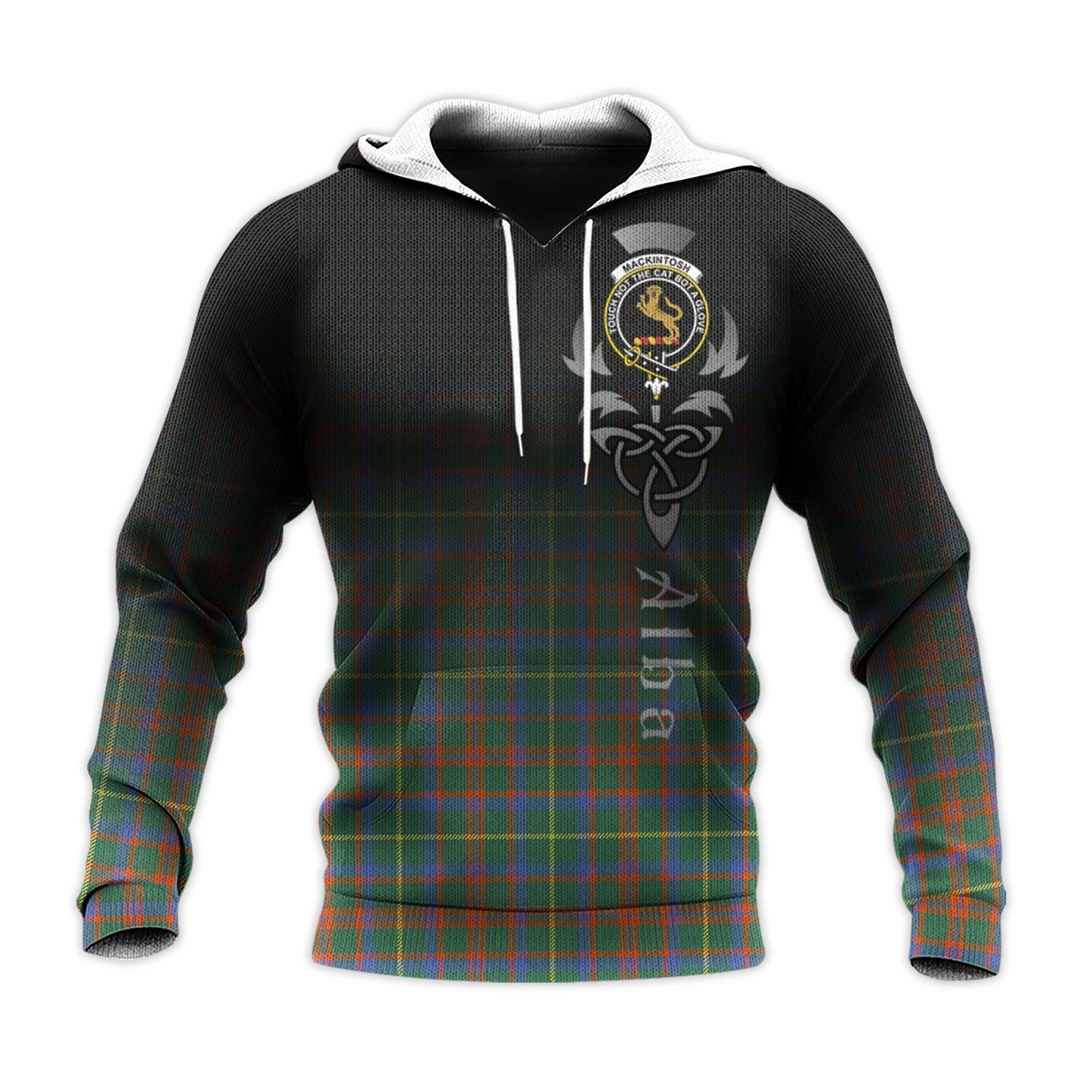 Printivon Mackintosh Hunting Ancient Tartan Crest Alba Celtic Hoodie