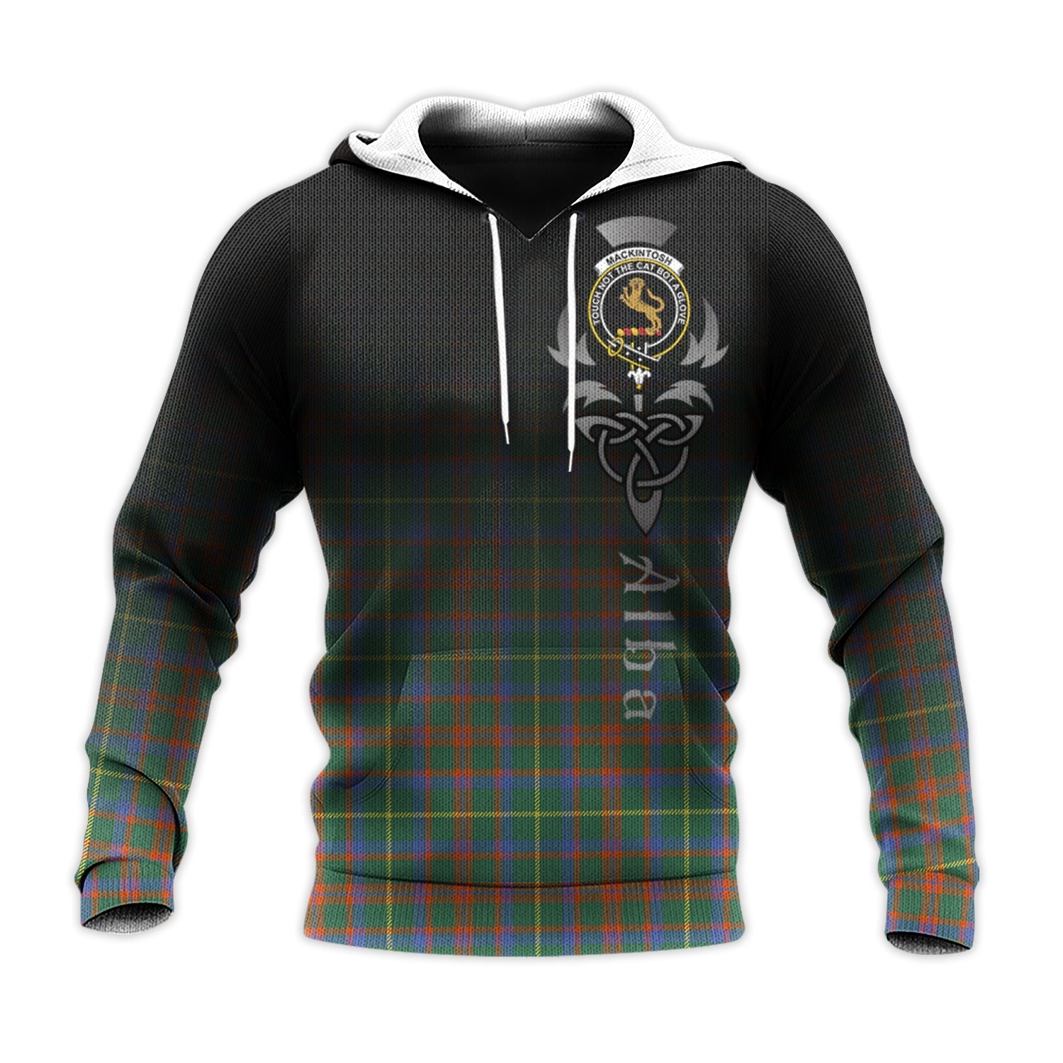 Printivon Mackintosh Hunting Ancient Tartan Crest Alba Celtic Hoodie