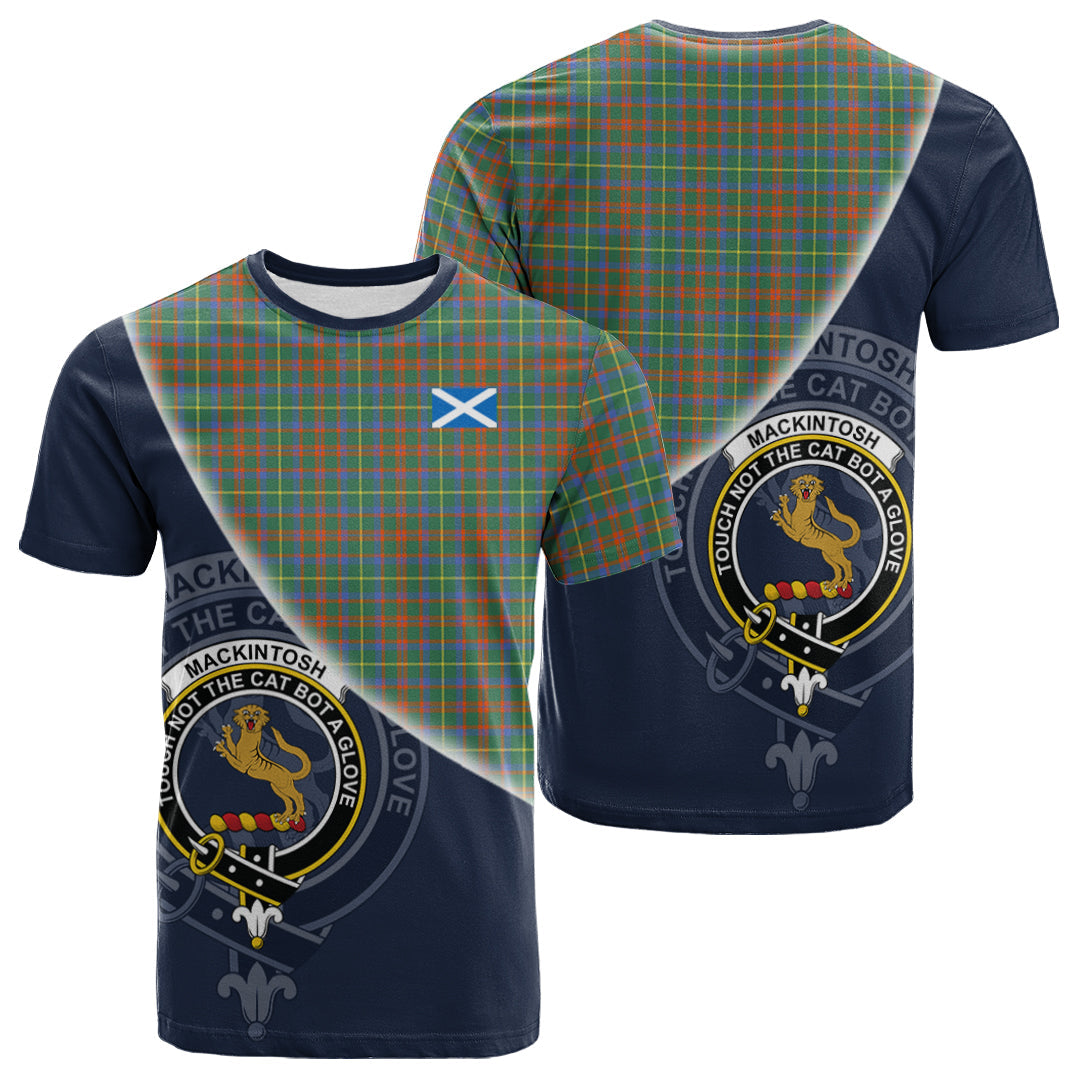 Printivon MacKintosh Hunting Ancient Tartan Scottish Crest T Shirt