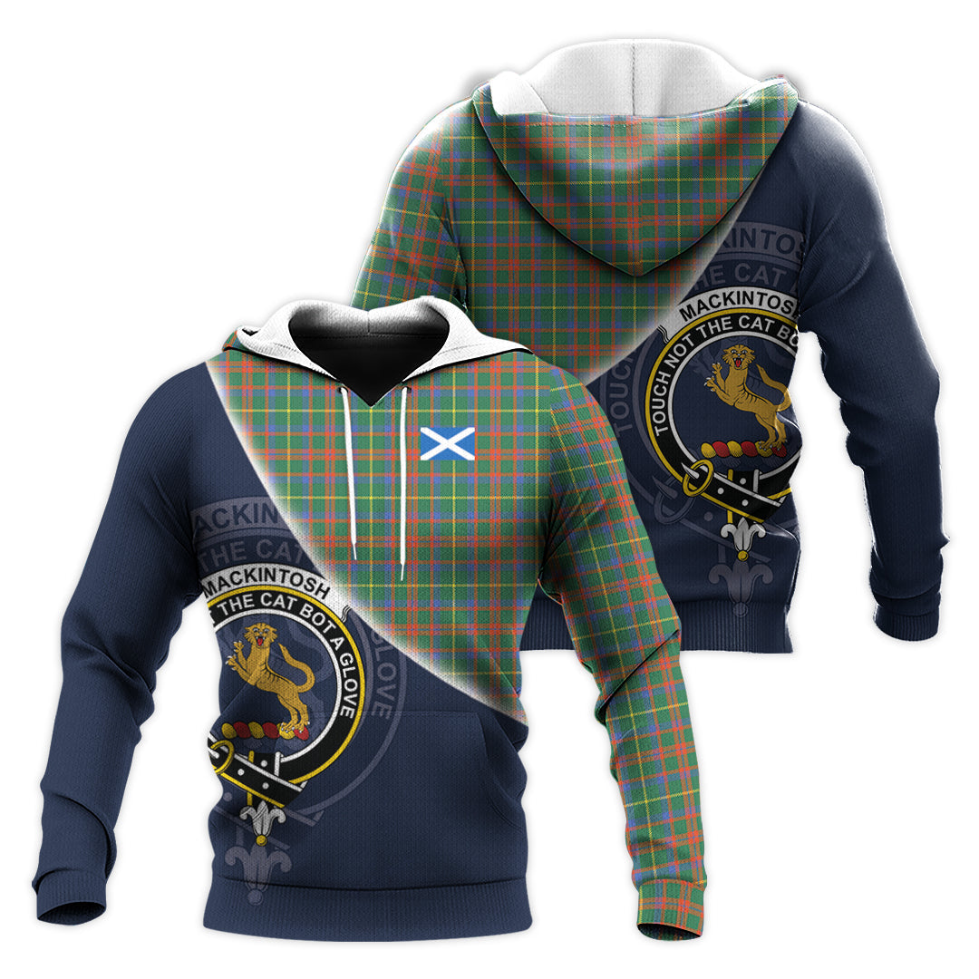 Printivon Mackintosh Hunting Ancient Tartan Scottish Crest Hoodie