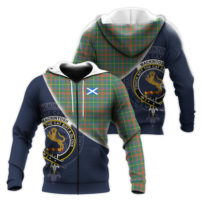 Printivon Mackintosh Hunting Ancient Tartan Scottish Crest Hoodie