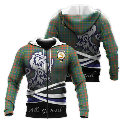 Printivon Mackintosh Hunting Ancient Tartan Scottish Lion Hoodie