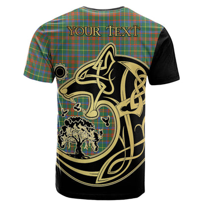 Printivon MacKintosh Hunting Ancient Crest Celtic Wolf Tartan T Shirt Custom Your Text