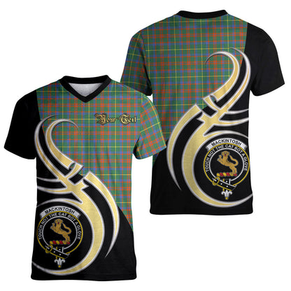 Printivon MacKintosh Hunting Ancient Tartan Crest Believe In Me T Shirt