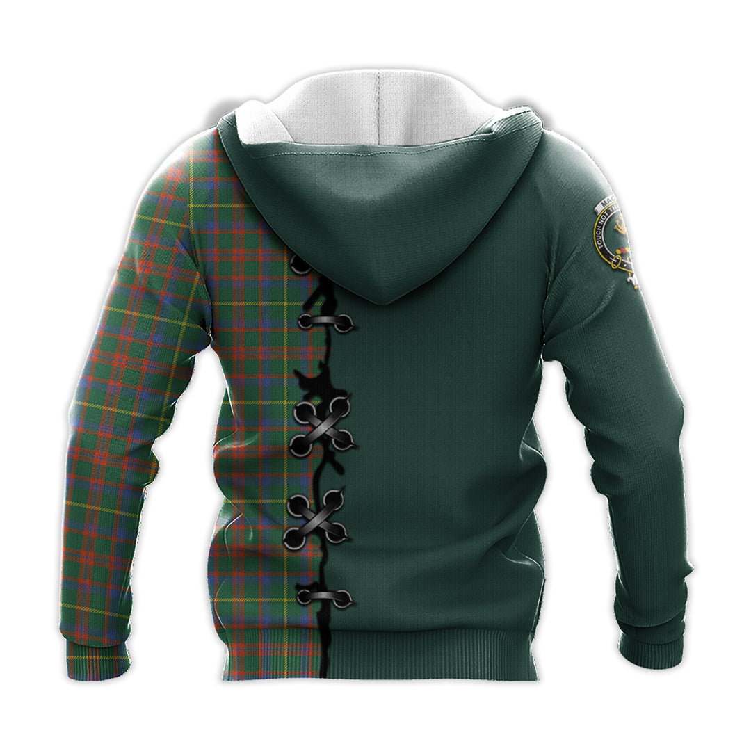 Printivon Mackintosh Hunting Ancient Tartan Hoodie Lion Rampant And Celtic Thistle Style