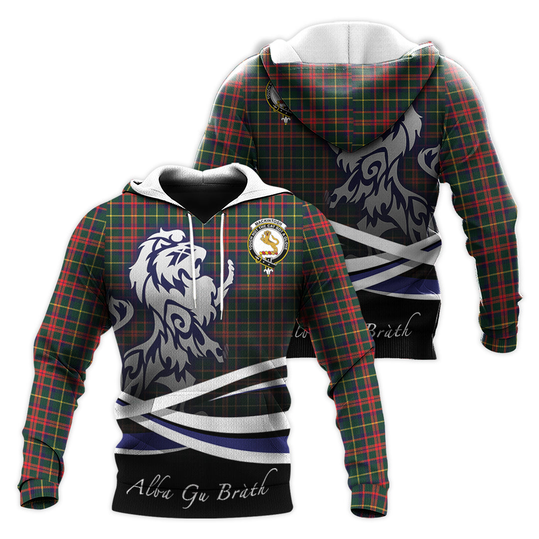 Printivon Mackintosh Hunting Modern Tartan Scottish Lion Hoodie