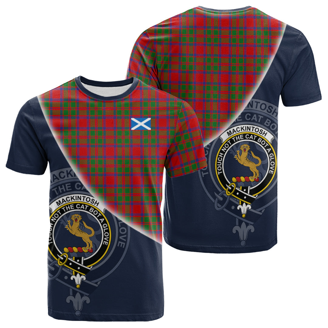 Printivon MacKintosh Modern Tartan Scottish Crest T Shirt