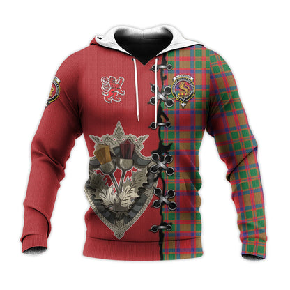Printivon Mackintosh Modern Tartan Hoodie Lion Rampant And Celtic Thistle Style