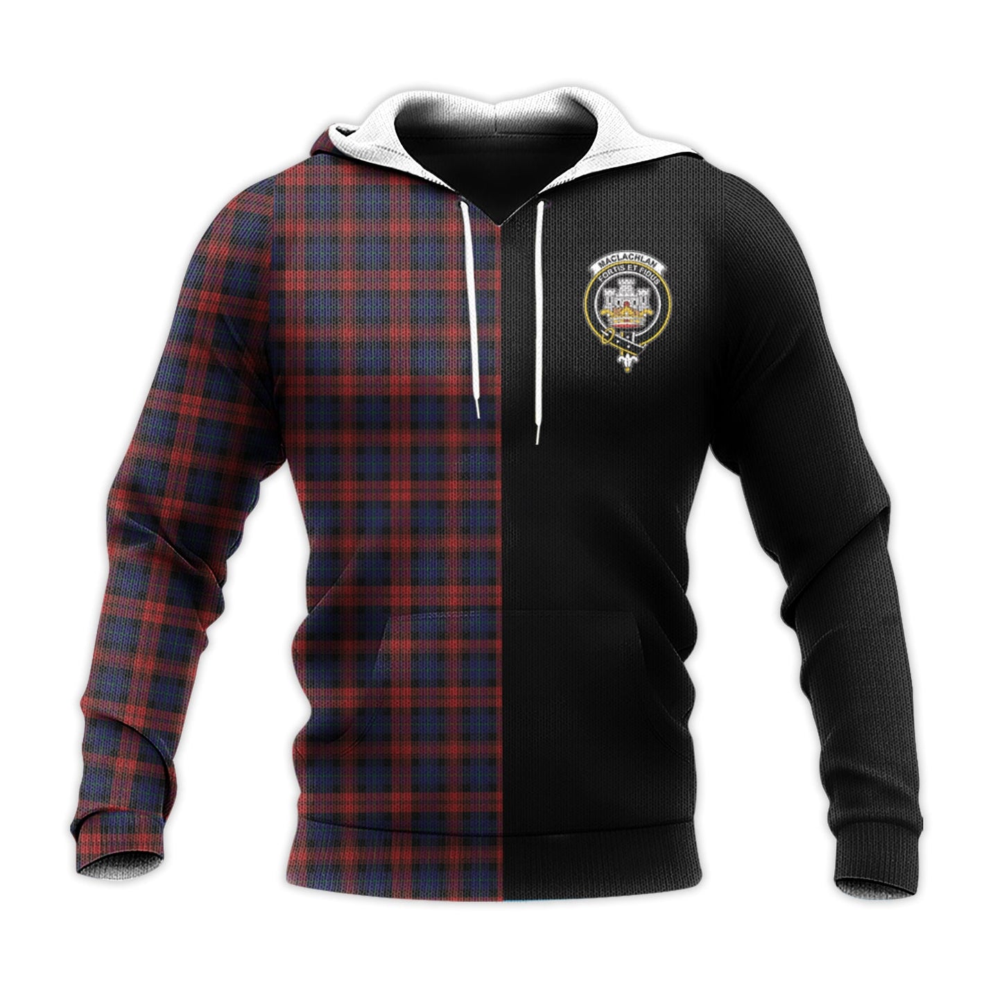 Printivon Maclachlan Tartan Personalize Half Hoodie