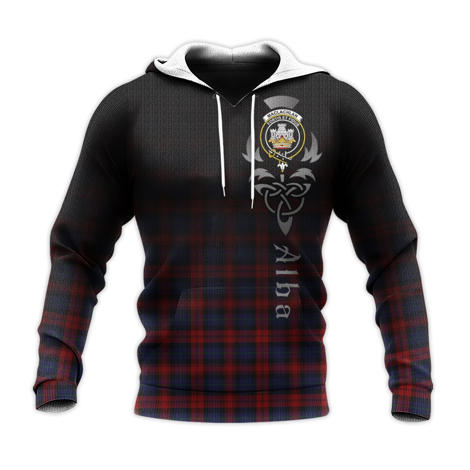 Printivon Maclachlan Tartan Crest Alba Celtic Hoodie
