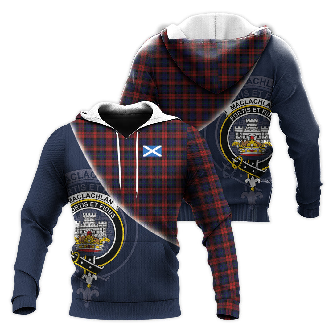 Printivon Maclachlan Tartan Scottish Crest Hoodie