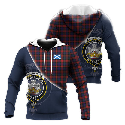 Printivon Maclachlan Tartan Scottish Crest Hoodie