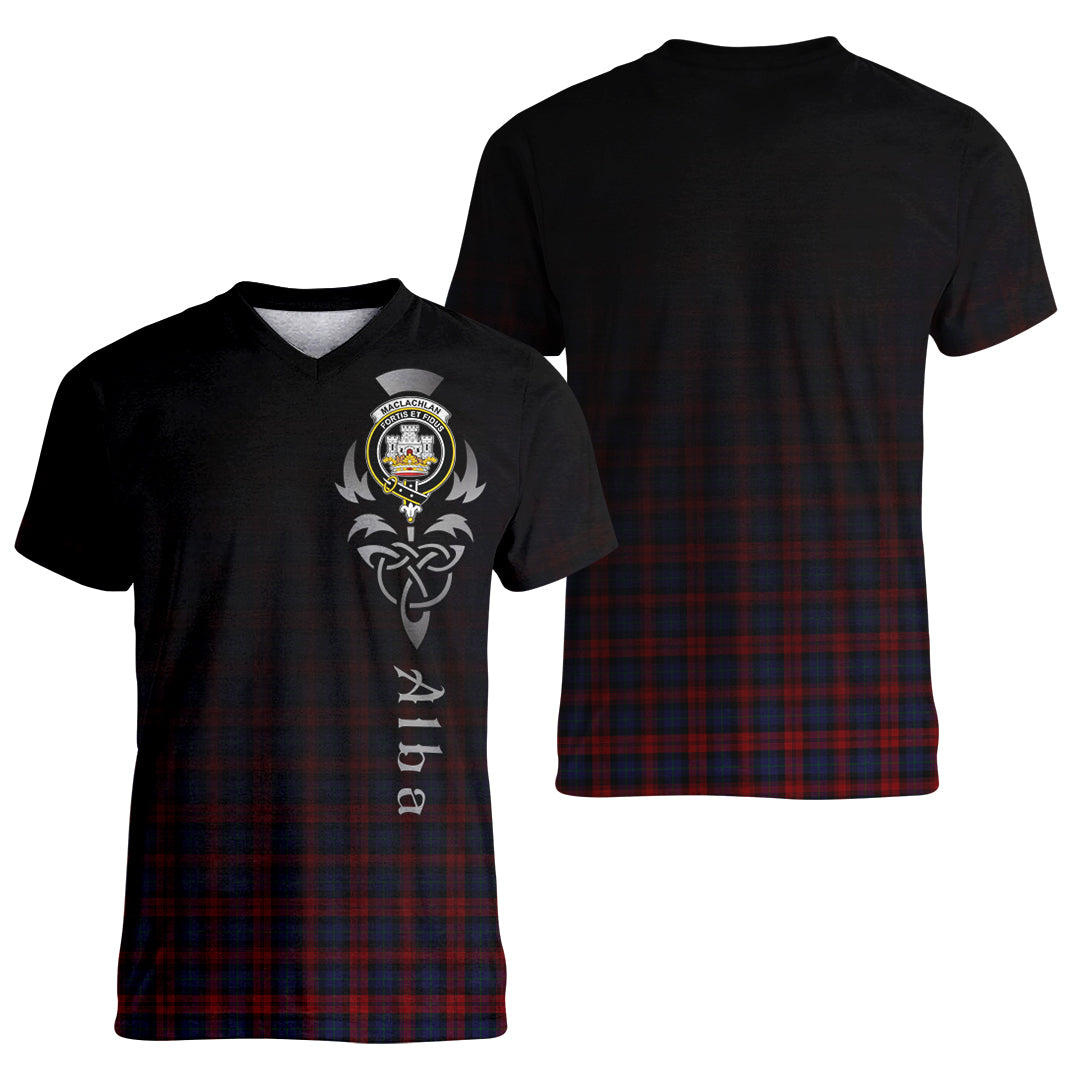 Printivon MacLachlan Tartan Crest Alba Celtic T Shirt