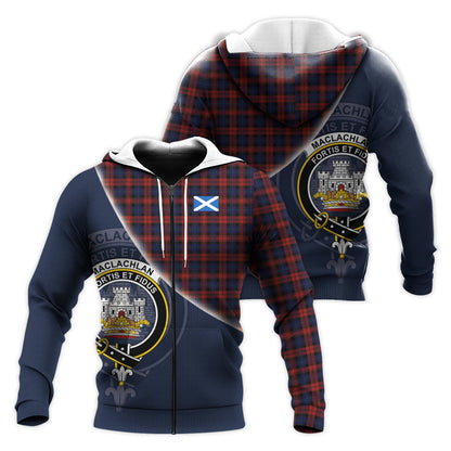 Printivon Maclachlan Tartan Scottish Crest Hoodie
