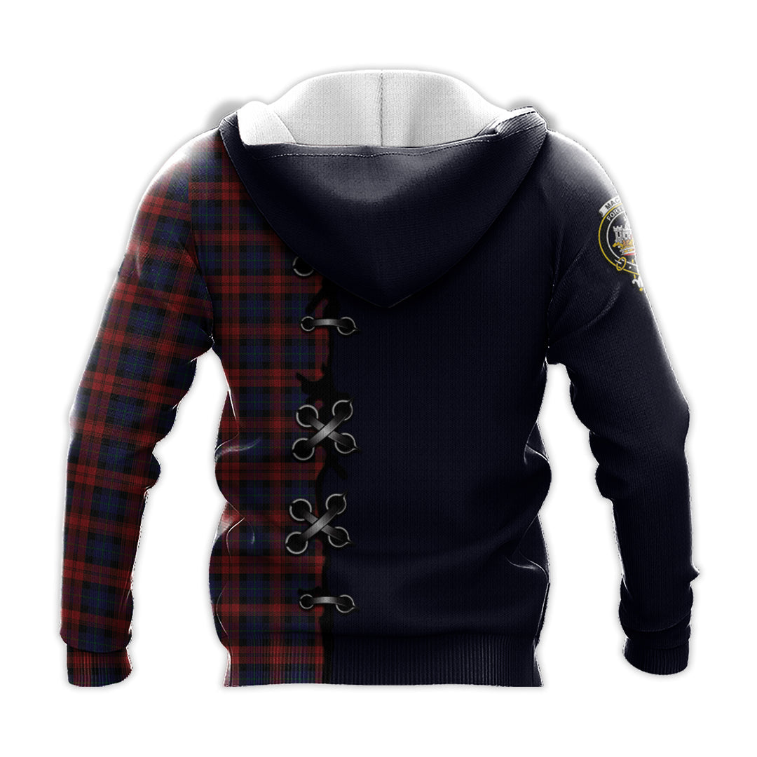 Printivon Maclachlan Tartan Hoodie Lion Rampant And Celtic Thistle Style