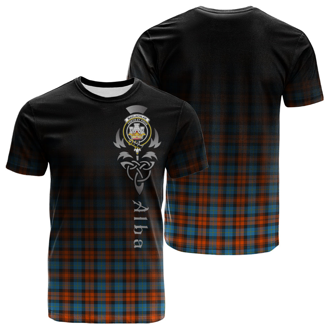 Printivon MacLachlan Ancient Tartan Crest Alba Celtic T Shirt