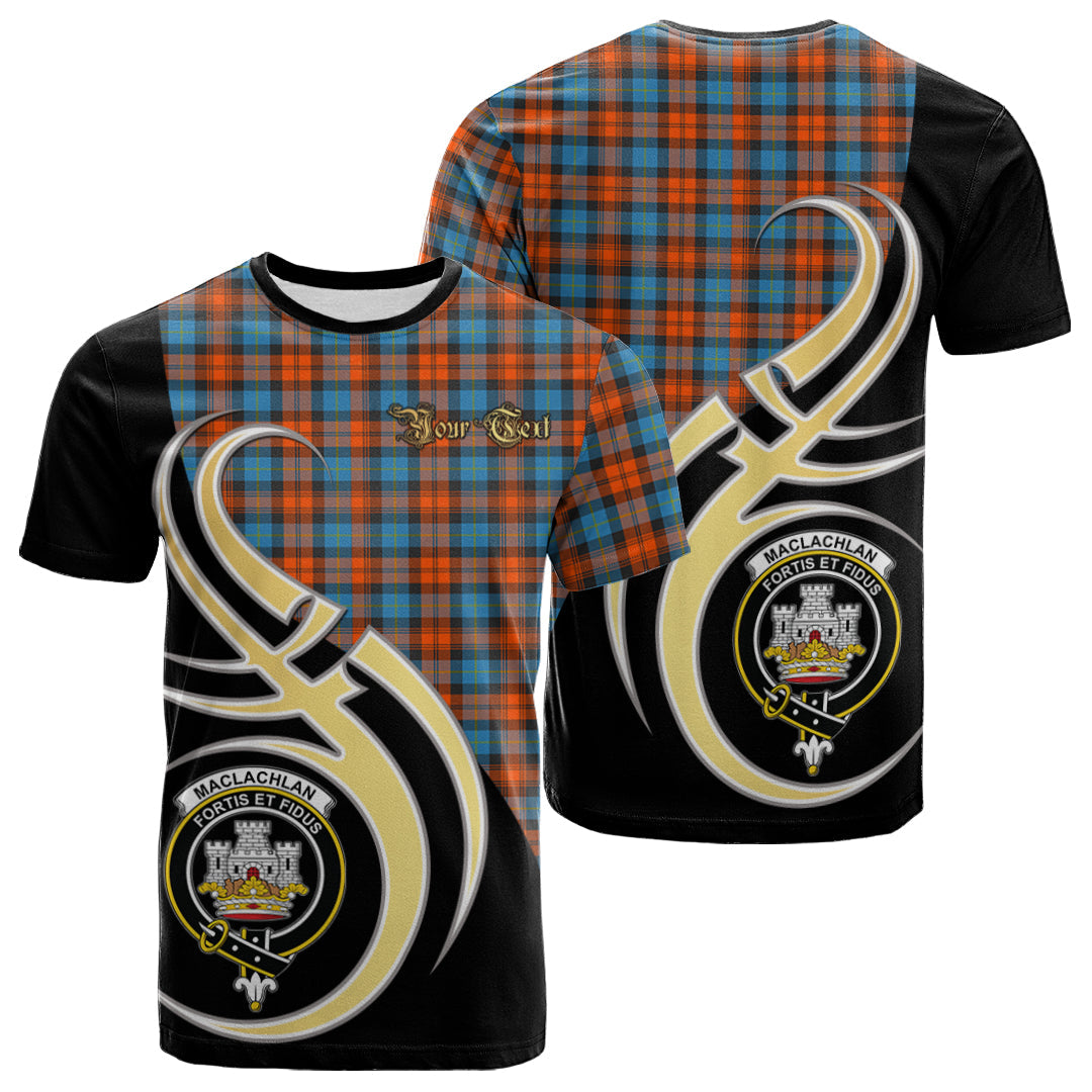 Printivon MacLachlan Ancient Tartan Crest Believe In Me T Shirt