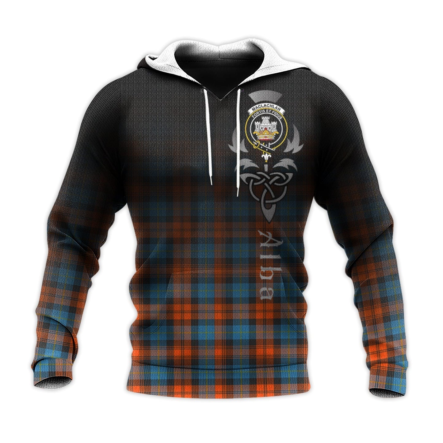 Printivon Maclachlan Ancient Tartan Crest Alba Celtic Hoodie