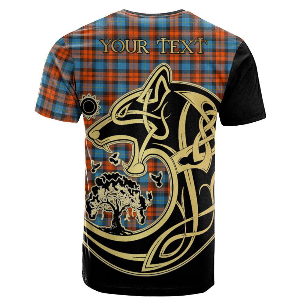 Printivon MacLachlan Ancient Crest Celtic Wolf Tartan T Shirt Custom Your Text
