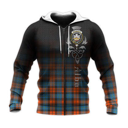 Printivon Maclachlan Ancient Tartan Crest Alba Celtic Hoodie