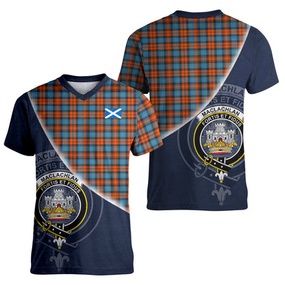 Printivon MacLachlan Ancient Tartan Scottish Crest T Shirt