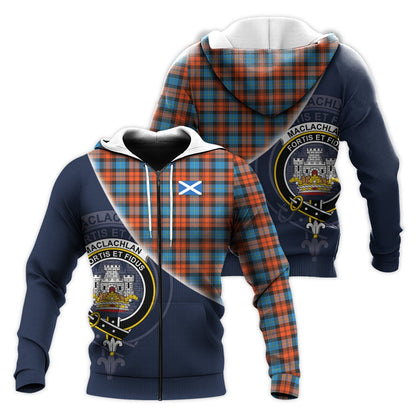 Printivon Maclachlan Ancient Tartan Scottish Crest Hoodie