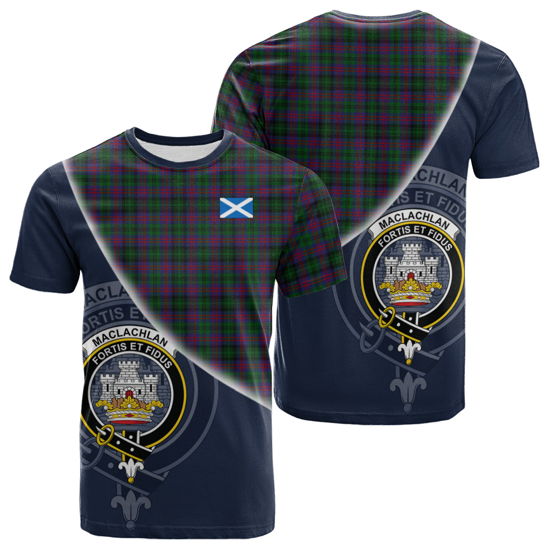 Printivon MacLachlan Hunting Tartan Scottish Crest T Shirt