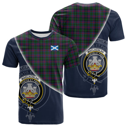 Printivon MacLachlan Hunting Tartan Scottish Crest T Shirt