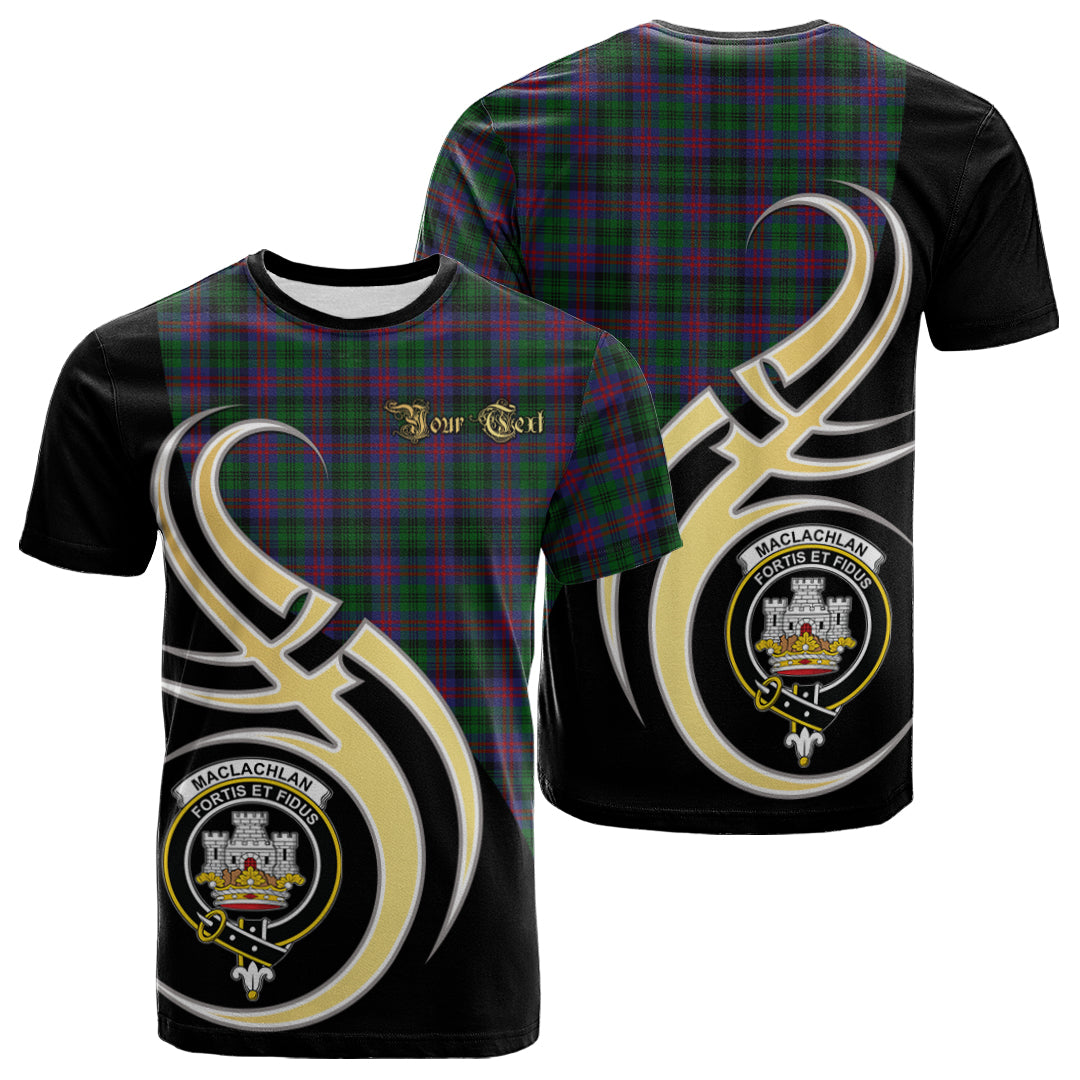 Printivon MacLachlan Hunting Tartan Crest Believe In Me T Shirt