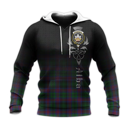 Printivon Maclachlan Hunting Tartan Crest Alba Celtic Hoodie