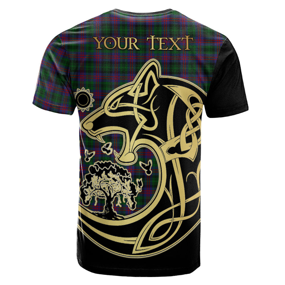 Printivon MacLachlan Hunting Crest Celtic Wolf Tartan T Shirt Custom Your Text