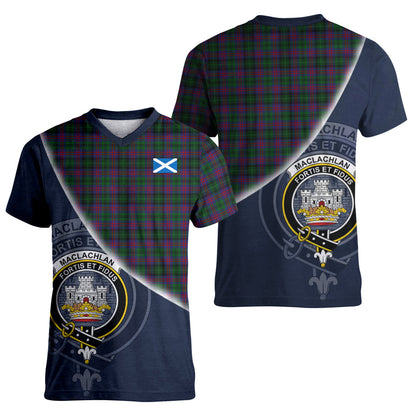 Printivon MacLachlan Hunting Tartan Scottish Crest T Shirt