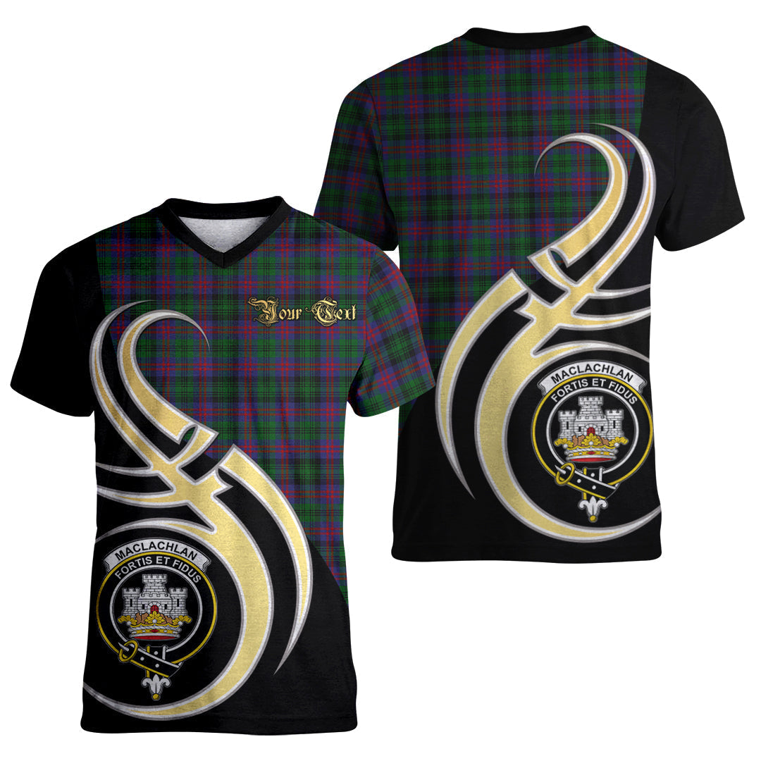 Printivon MacLachlan Hunting Tartan Crest Believe In Me T Shirt