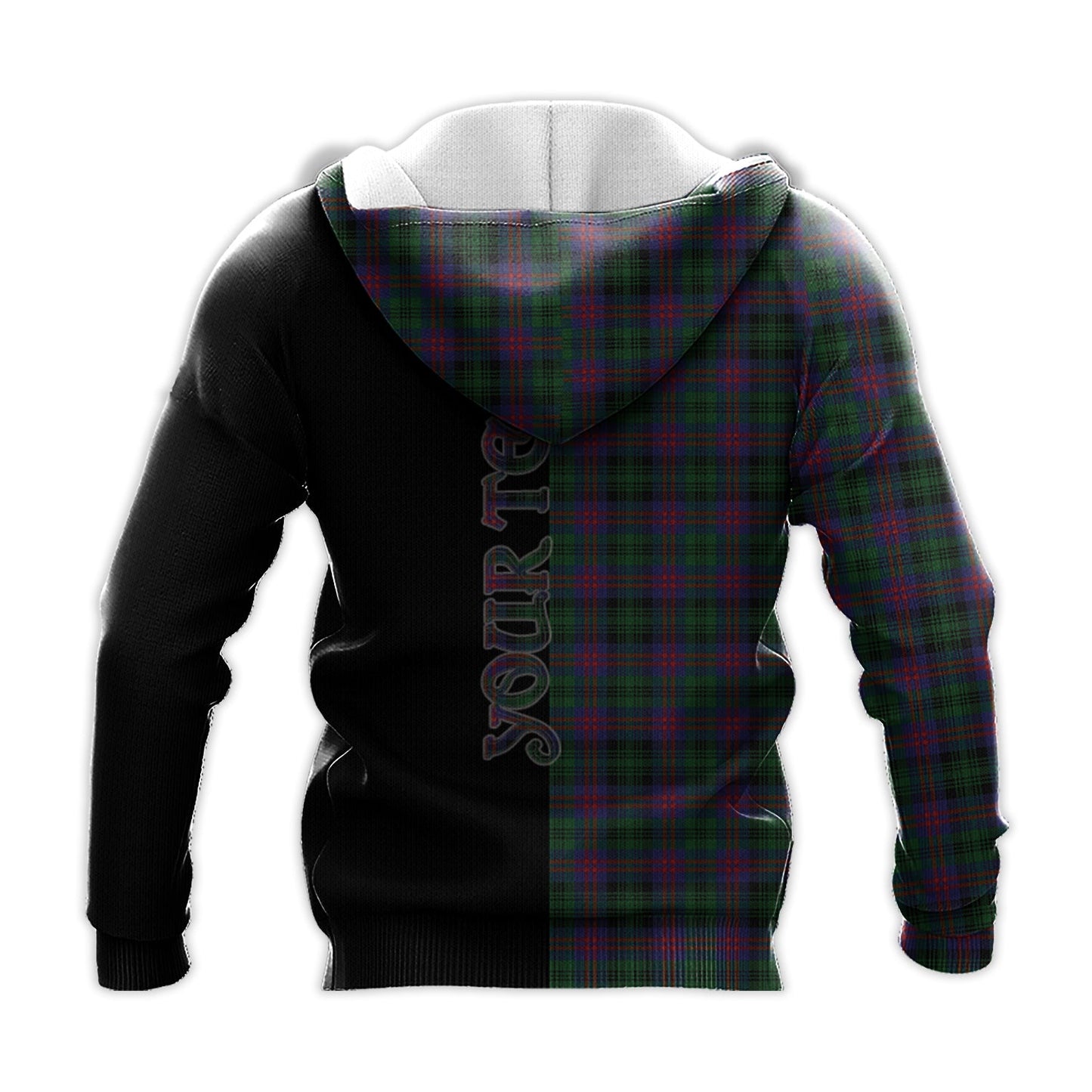 Printivon Maclachlan Hunting Tartan Personalize Half Hoodie