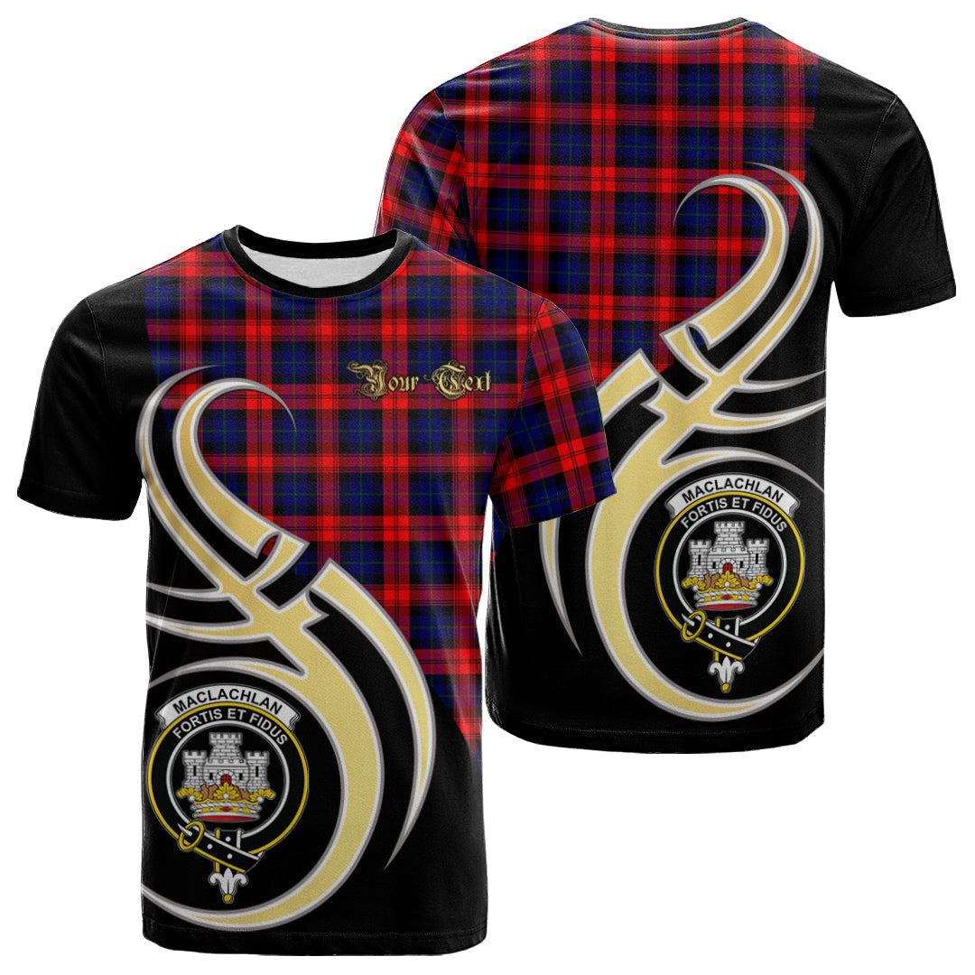 Printivon MacLachlan Modern Tartan Crest Believe In Me T Shirt