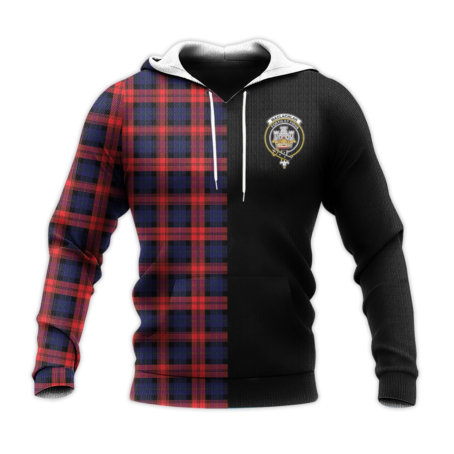 Printivon Maclachlan Modern Tartan Personalize Half Hoodie